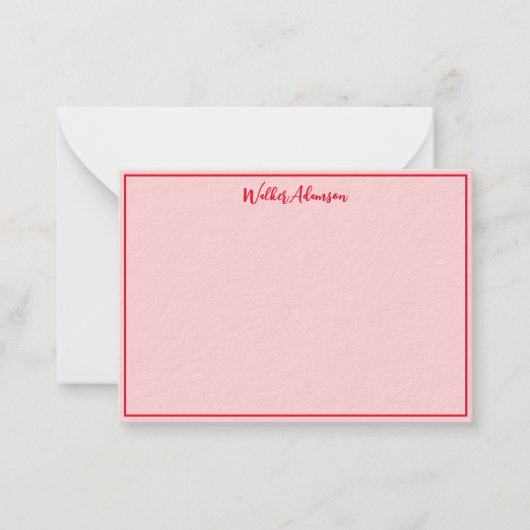 Traditionele boerderij buffelruit naam rand notitiekaartje (Voorkant)