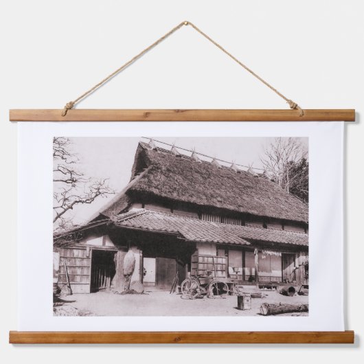 Traditionele boerderij van Mimasaka Hangend Wandkleed (Voorkant)