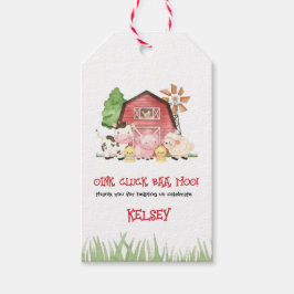 Traditionele boerderijthema verjaardagsfavorietlab cadeaulabel