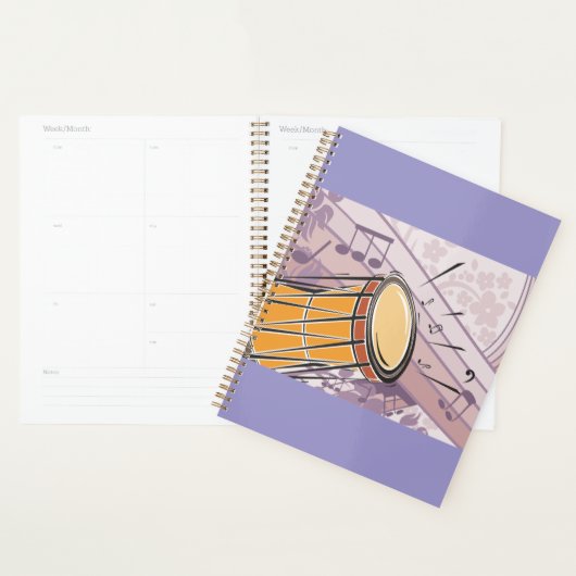Traditionele Bongo Drum met Muzieknoten Planner (Display)