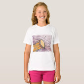Traditionele Bongo Drum met Muzieknoten T-shirt (Voorkant volledig)