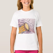 Traditionele Bongo Drum met Muzieknoten T-shirt (Voorkant)
