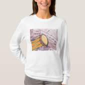 Traditionele Bongo Drum met Muzieknoten T-shirt (Voorkant)