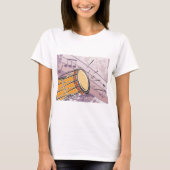 Traditionele Bongo Drum met Muzieknoten T-shirt (Voorkant)
