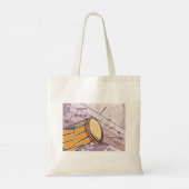 Traditionele Bongo Drum met Muzieknoten Tote Bag (Achterkant)
