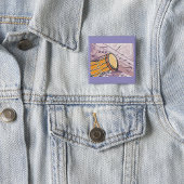 Traditionele Bongo Drum met Muzieknoten Vierkante Button 5,1 Cm