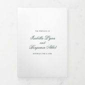 Traditionele Bos Groene Formele Elegante Huwelijk Drieluik Uitnodiging (Cover)