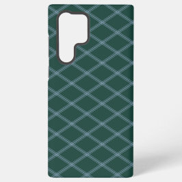 Traditionele bosgroene Art Deco ruiten Samsung Galaxy Hoesje