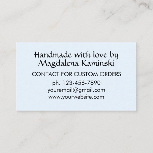 Traditionele botanische folk-handgemaakte ambachte visitekaartje (Achterkant)