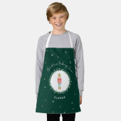 Traditionele botanische kerstkerst met voedingskra schort (Gedragen)