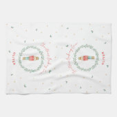 Traditionele botanische kerstkerst met voedingskra theedoek (Horizontaal)