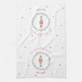 Traditionele botanische kerstkerst met voedingskra theedoek (Verticaal)