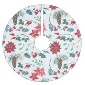 Traditionele Botanische Kerstmis Kerstboom Rok (Voorkant)