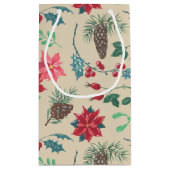 Traditionele Botanische Kerstmis Klein Cadeauzakje (Achterkant)