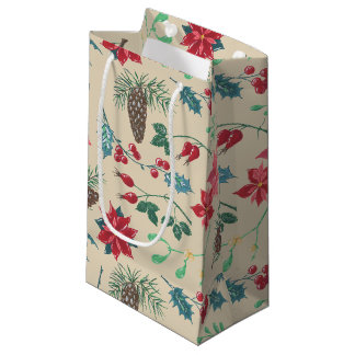 Traditionele Botanische Kerstmis Klein Cadeauzakje