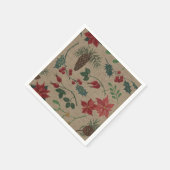 Traditionele Botanische Kerstmis Servetten (Hoek)