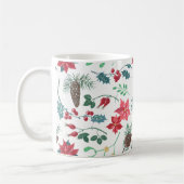 Traditionele Botanische Kerstmis (wit) Koffiemok (Links)