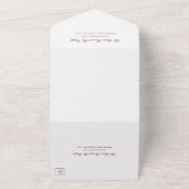 Traditionele Bourgondische formele elegante bruilo All In One Uitnodiging (Buitenkant)