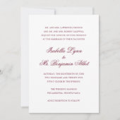 Traditionele Bourgondische formele elegante bruilo Kaart (Voorkant)