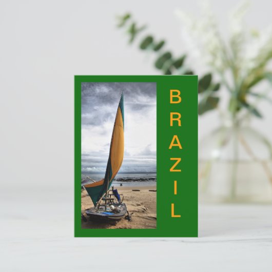 Traditionele Braziliaanse Geviste zeilboot Briefkaart (Staand voorkant)