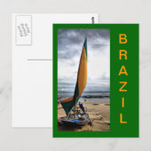 Traditionele Braziliaanse Geviste zeilboot Briefkaart (Voorkant / Achterkant)