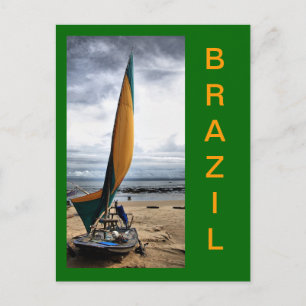 Traditionele Braziliaanse Geviste zeilboot Briefkaart