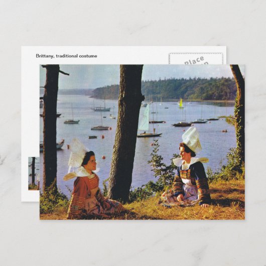 Traditionele Bretonkostuum Briefkaart (Voorkant / Achterkant)