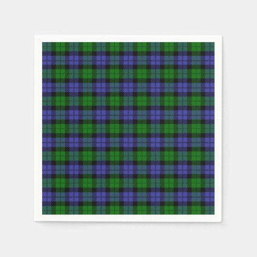 Traditionele Britse geruite tartan  Servetten (Voorkant)