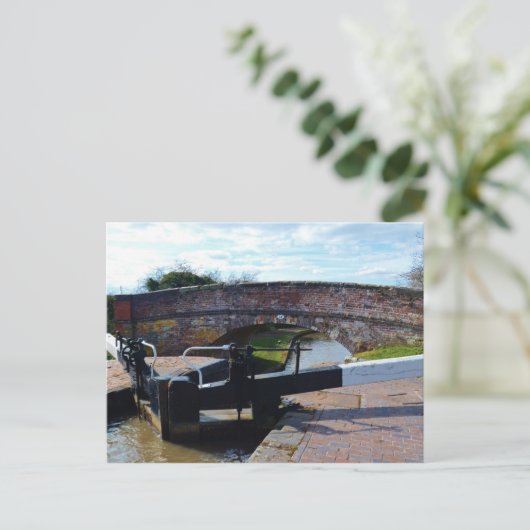 Traditionele Britse sluis Briefkaart (Staand voorkant)