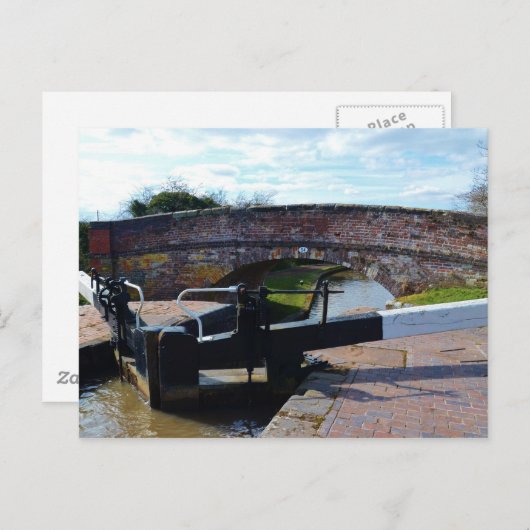 Traditionele Britse sluis Briefkaart (Voorkant / Achterkant)