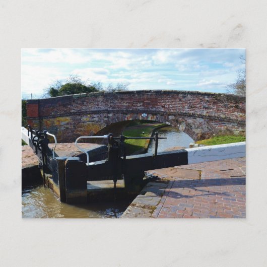 Traditionele Britse sluis Briefkaart (Voorkant)