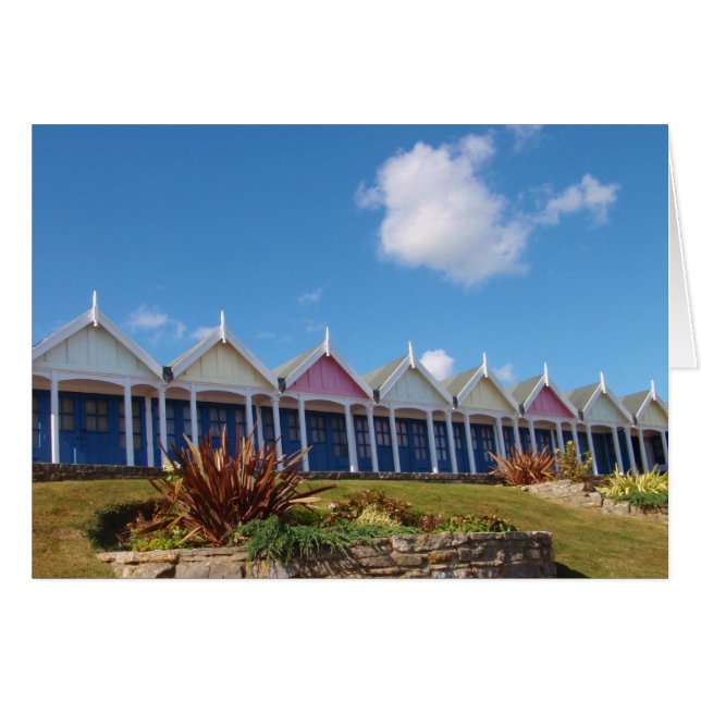 Traditionele Britse strandhuisjes (Voorkant Horizontaal)