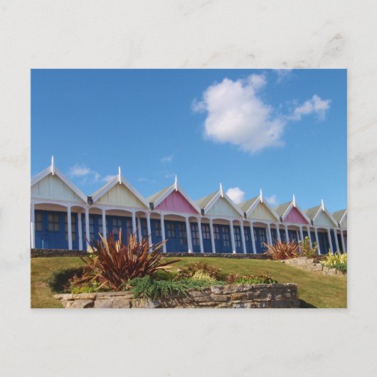Traditionele Britse strandhuisjes Briefkaart (Voorkant)