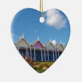 Traditionele Britse strandhuisjes Keramisch Ornament (Rechts)
