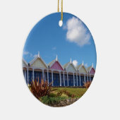Traditionele Britse strandhuisjes Keramisch Ornament (Rechts)