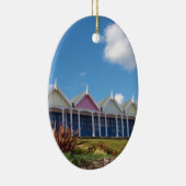 Traditionele Britse strandhuisjes Keramisch Ornament (Rechts)