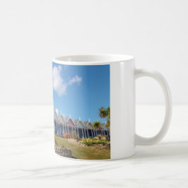 Traditionele Britse strandhuisjes Koffiemok