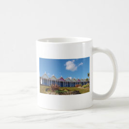 Traditionele Britse strandhuisjes Koffiemok