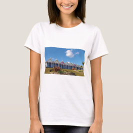Traditionele Britse strandhuisjes T-shirt