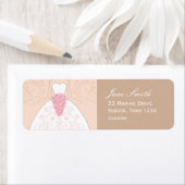 Traditionele  bruidbruiloft bleek roze etiket (Insitu)