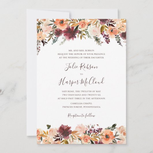 Traditionele bruidsbruiloft in Bourgogne Sinaasapp Kaart (Voorkant)