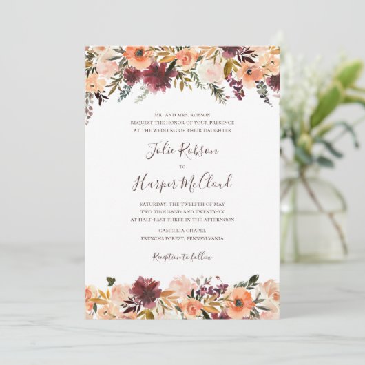 Traditionele bruidsbruiloft in Bourgogne Sinaasapp Kaart (Staand voorkant)