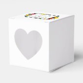 Traditionele Bruiloftsborrel met Bloemen Bedankdoosjes (Voorkant Zijde)