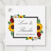 Traditionele Bruiloftsborrel met Bloemen Bedankjes Labels (Voorkant)