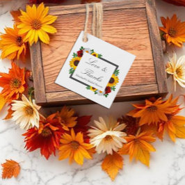 Traditionele Bruiloftsborrel met Bloemen Bedankjes Labels