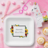 Traditionele Bruiloftsborrel met Bloemen Papieren Bordje (Feest)