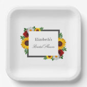 Traditionele Bruiloftsborrel met Bloemen Papieren Bordje (Voorkant)