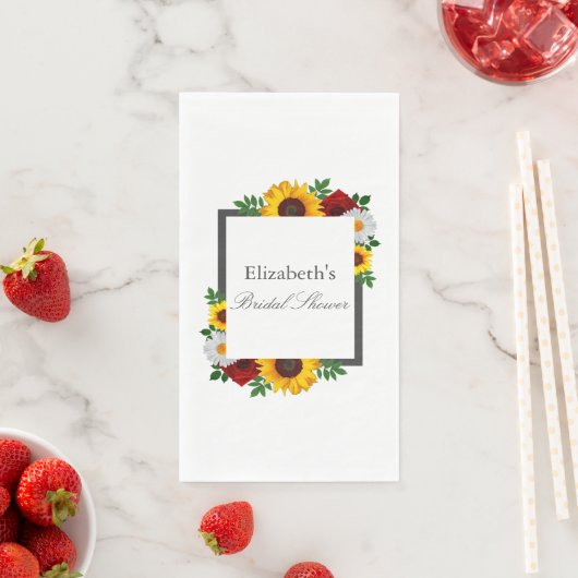 Traditionele Bruiloftsborrel met Bloemen Servet (Insitu)