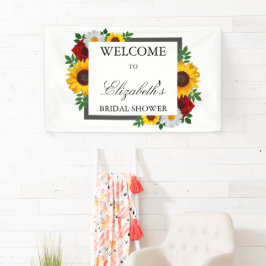 Traditionele Bruiloftsborrel met Bloemen Spandoek