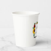 Traditionele Bruiloftsbrunch met Bloemen Papieren Bekers (Rechts)